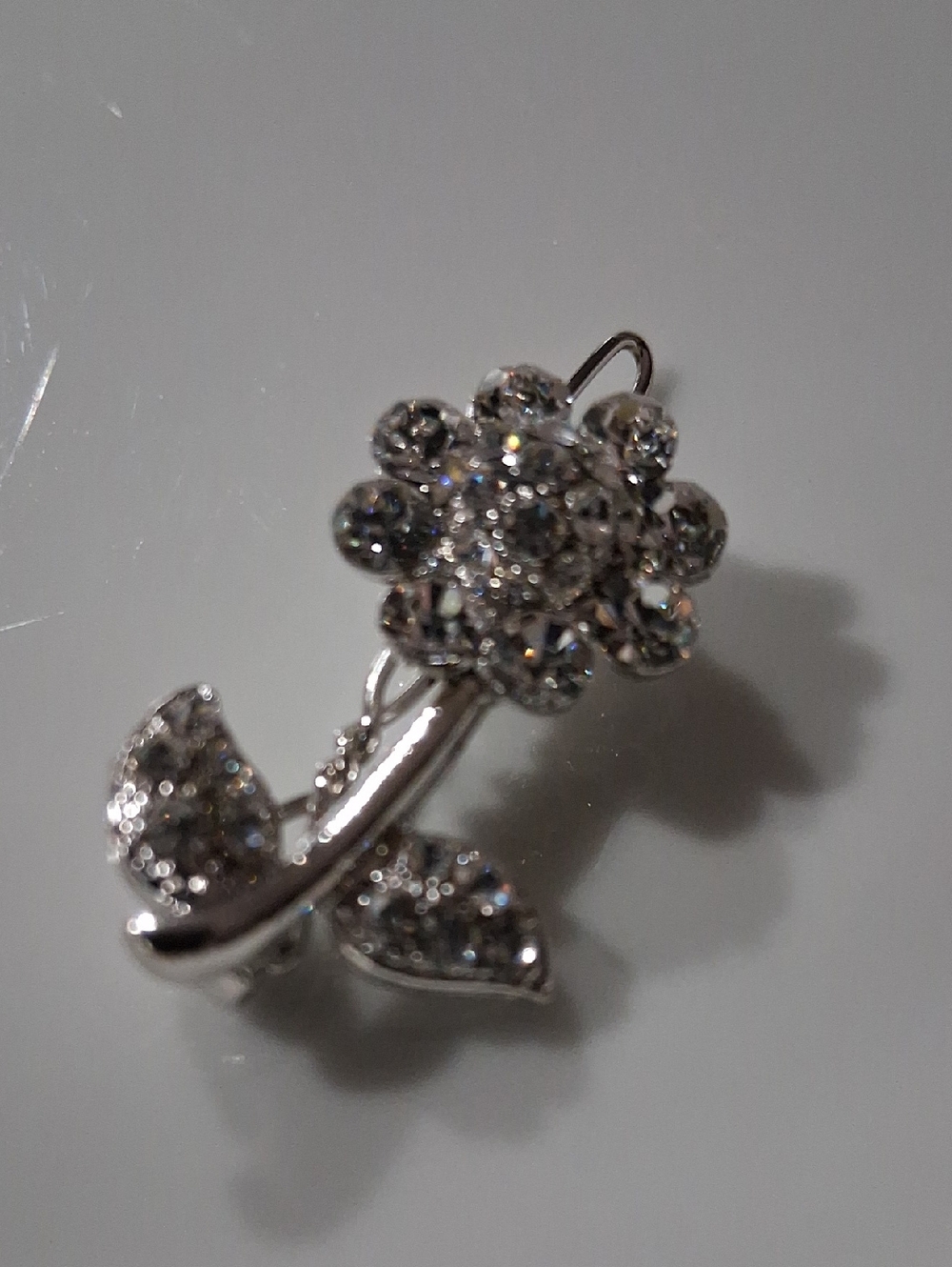 Crystal Flower Hair Clip